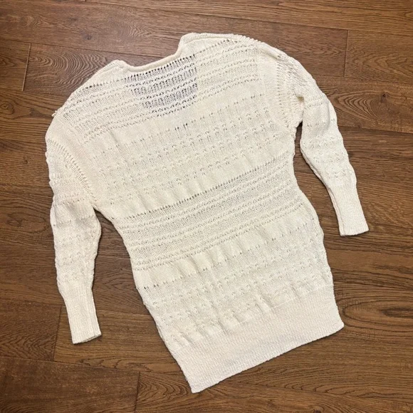 Free People Cream V-Neck Sweater - Picture 9 of 9